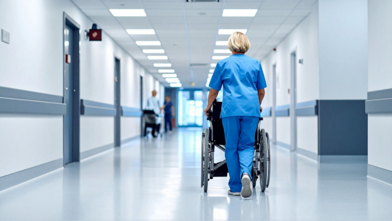 NHS Hospital corridor